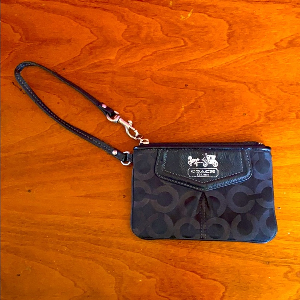 Black coach wristlet